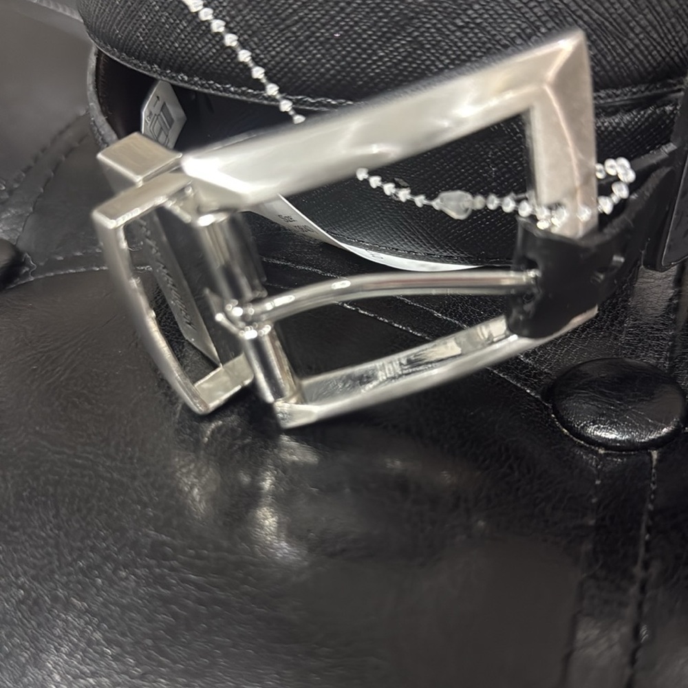 NWT Steve Madden Men's Reversible Black Brown Silver Buckle 38/40 Belt Size L - Picture 2 of 5